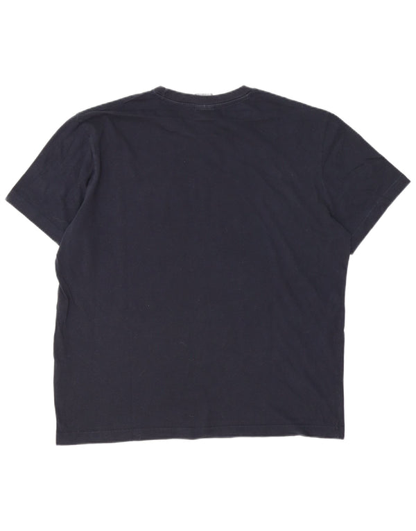T-shirt da uomo Champion Top Large in cotone blu navy