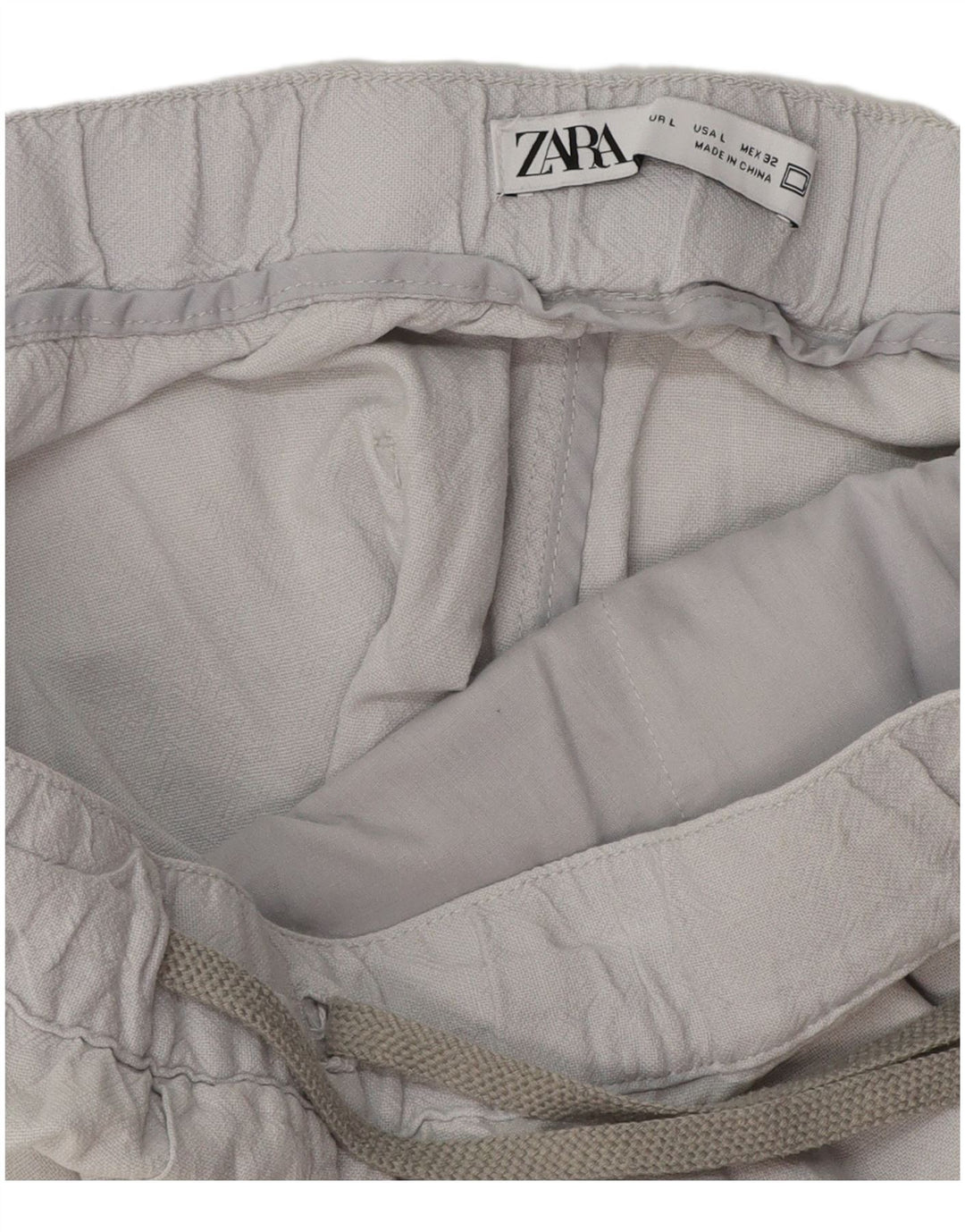 Pantaloni chino da jogging da donna Zara grandi W32 L28 grigi