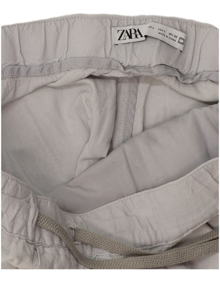 Pantaloni chino da jogging da donna Zara grandi W32 L28 grigi