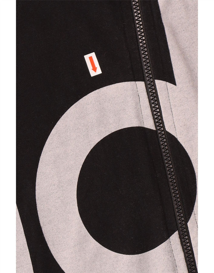 Giacca da ginnastica da uomo con grafica Adidas, piccola, in cotone color block nero