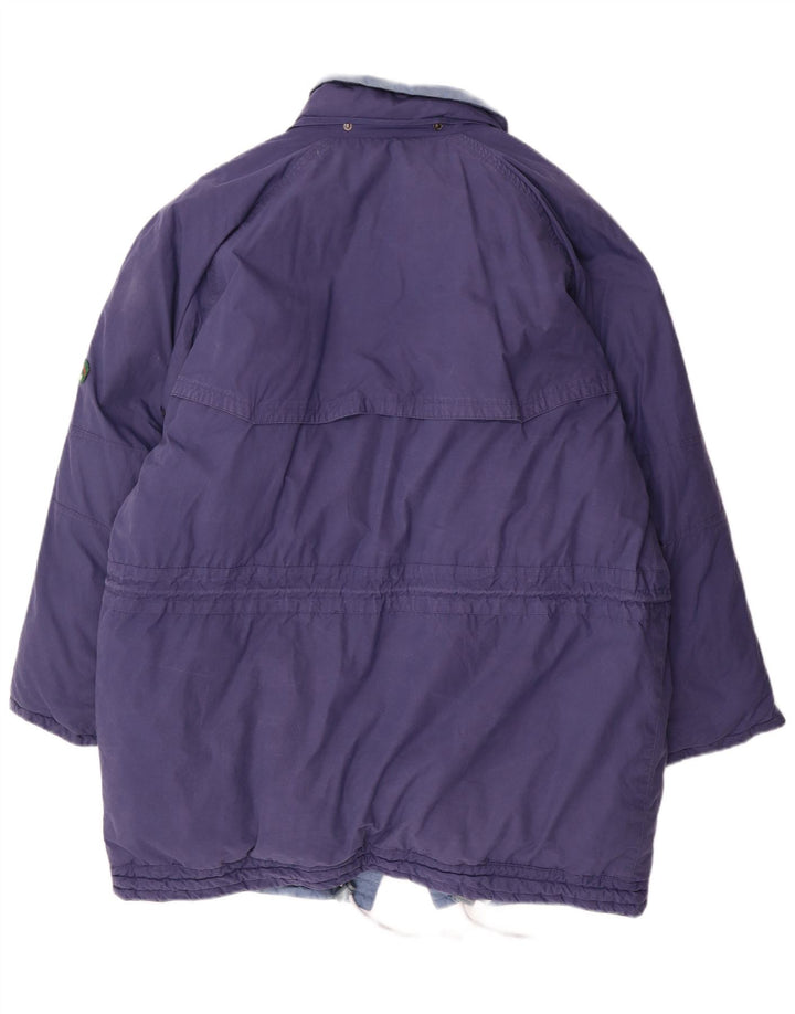 DIADORA Giacca imbottita reversibile vestibilità ampia da uomo UK 38 Cotone blu medio