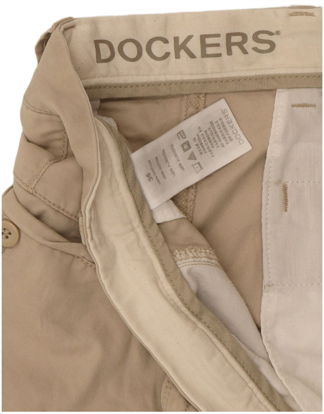 Pantaloncini cargo da uomo Dockers W36 grandi in cotone beige