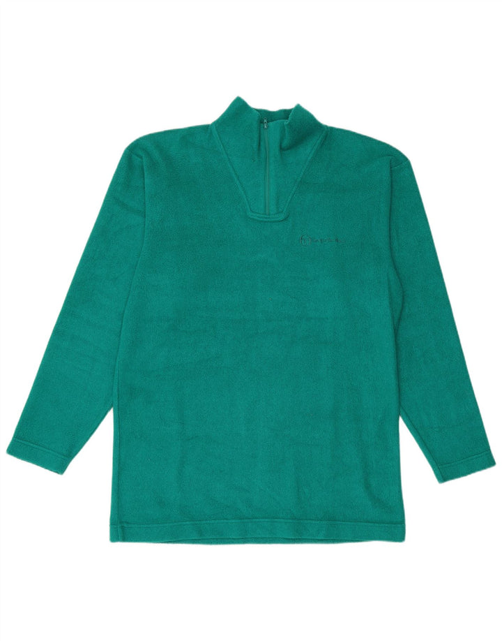 Maglione in pile da uomo Sergio Tacchini con zip e collo XL verde poliestere