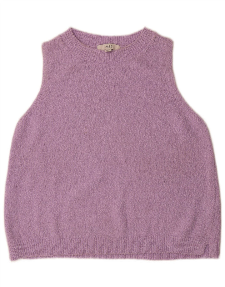 Canotta da donna Marks & Spencer UK 14 cotone viola medio