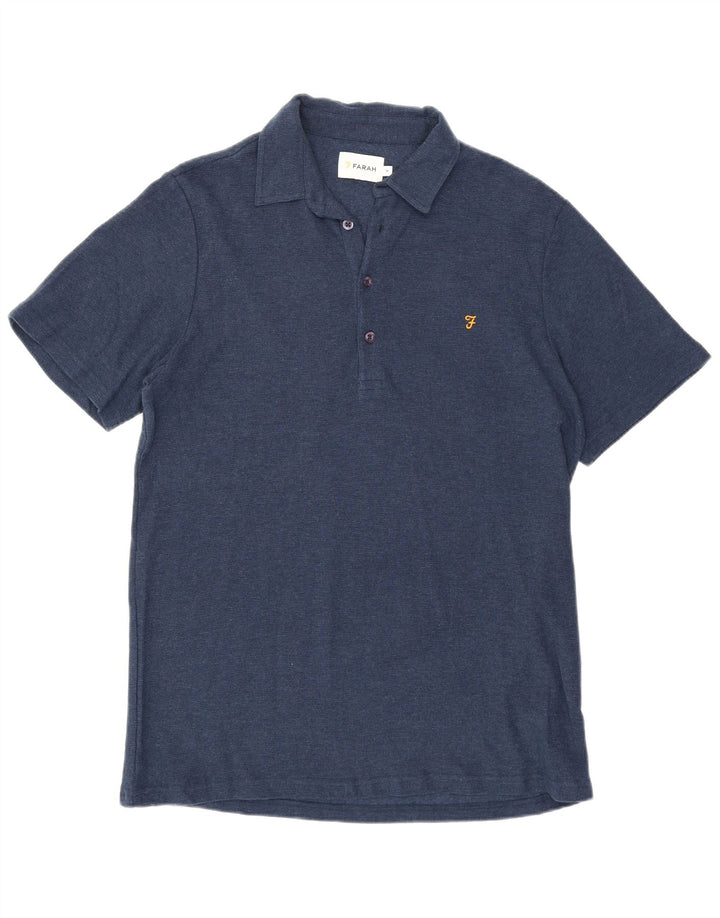 Polo da uomo Farah in cotone medio blu navy