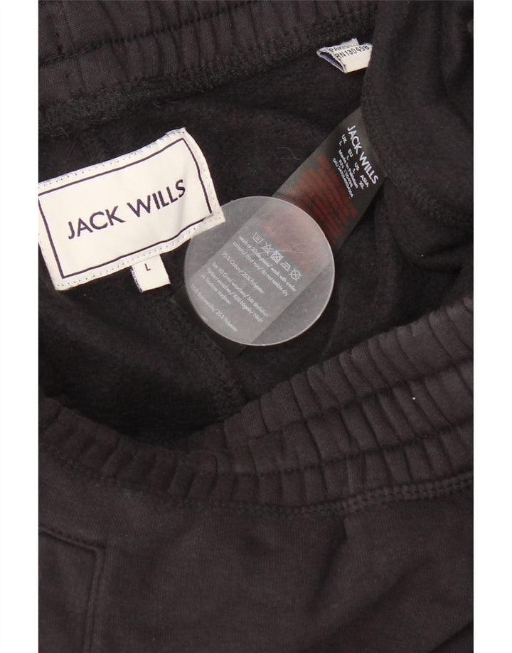 JACK WILLS Pantaloncini sportivi da uomo grandi in cotone nero