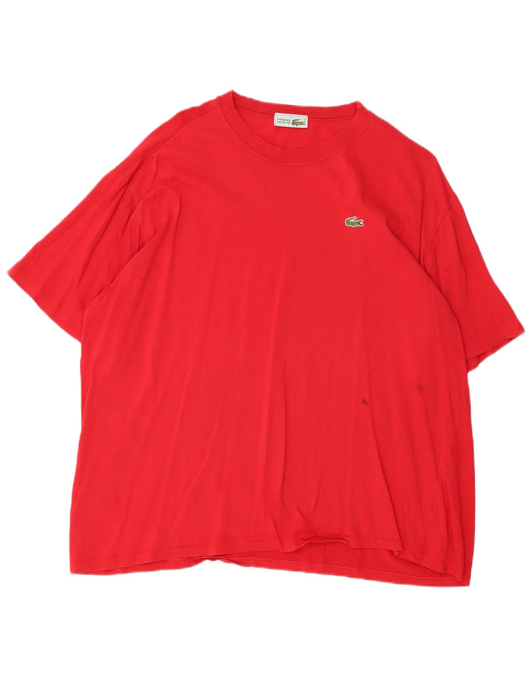 T-shirt da uomo LACOSTE taglia superiore 7 2XL cotone rosso