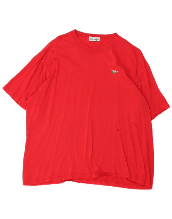 T-shirt da uomo LACOSTE taglia superiore 7 2XL cotone rosso
