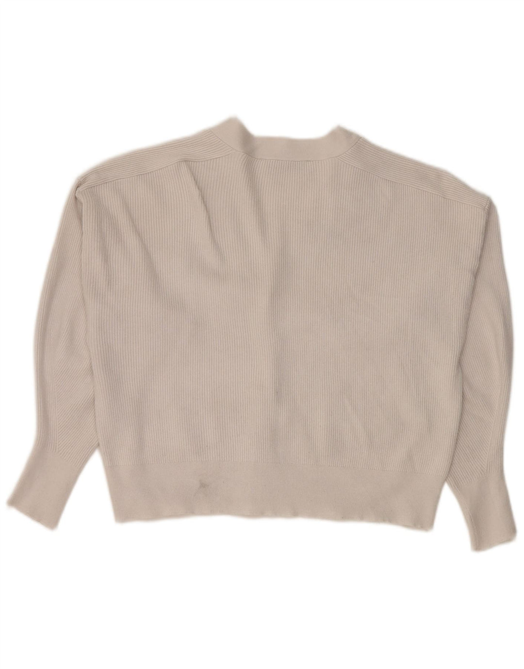 Maglione cardigan corto da donna Zara UK 14 bianco medio