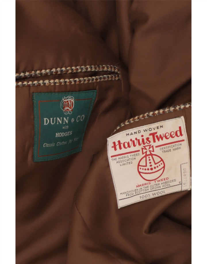 Giacca blazer da uomo in tweed Harris Dunn & Co UK 38 pied de poule marrone medio
