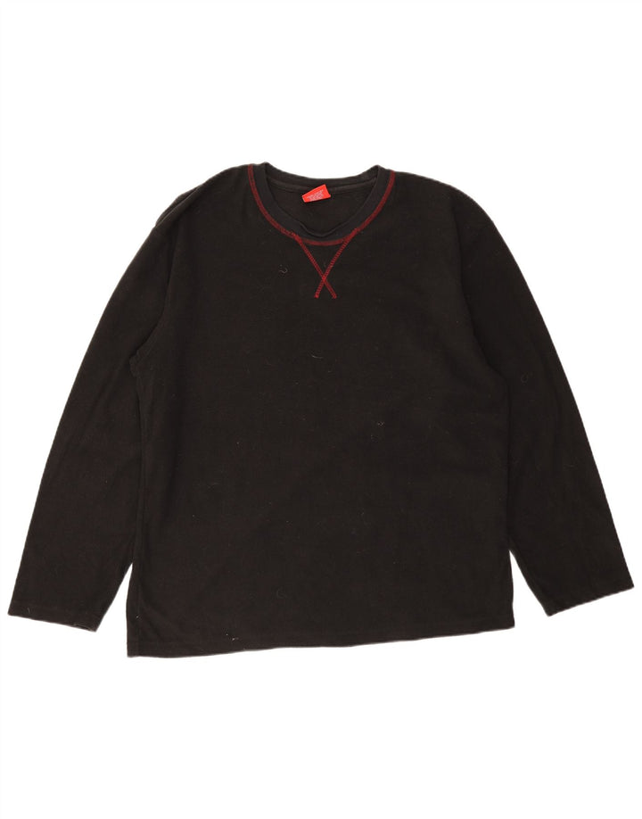 Maglione in pile da uomo IZOD grande poliestere nero