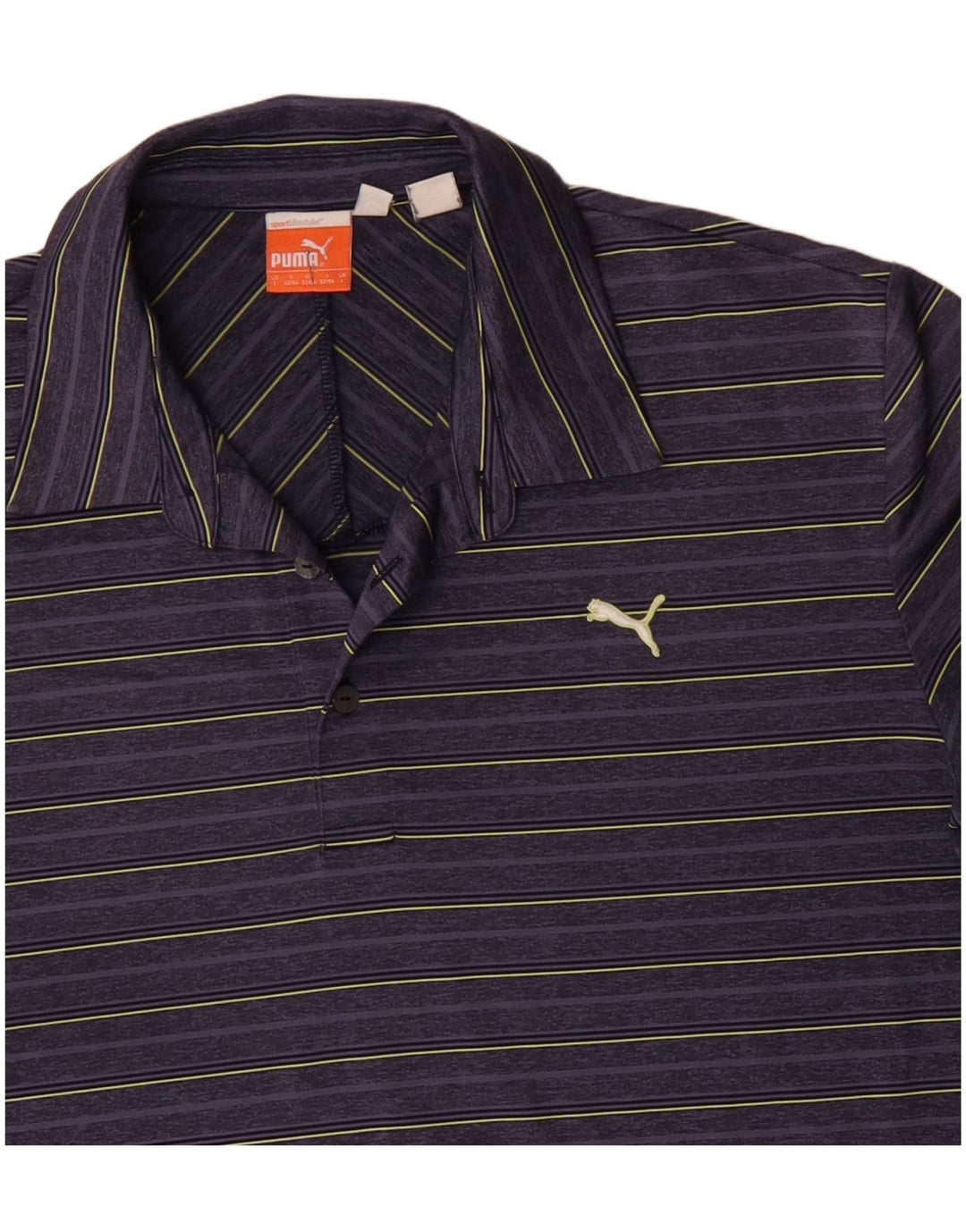 Polo PUMA da uomo a righe grandi viola