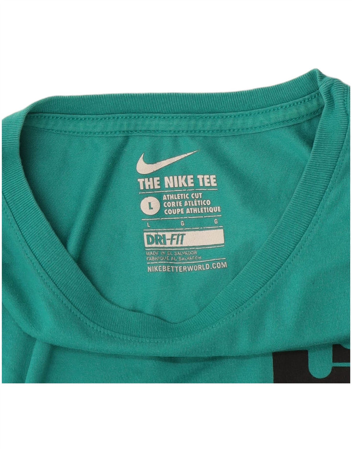 T-shirt Nike Dri Fit da uomo, taglia grande, color turchese