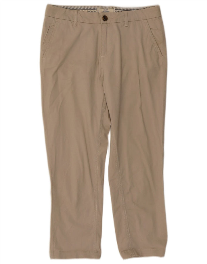 Pantaloni corti dritti da donna FAT FACE UK 8 Small W30 L23 Cotone beige
