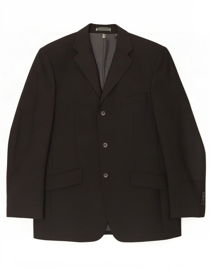 Giacca blazer a 3 bottoni da uomo Zara UK 36 piccola in lana nera