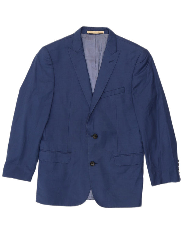 Giacca blazer da uomo a 2 bottoni con maniche a 3/4 French Connection UK 36 piccola blu