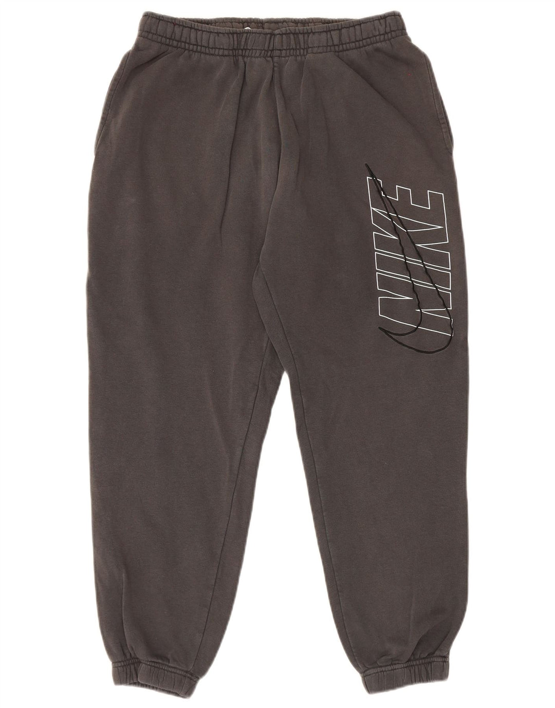 Pantaloni da tuta con grafica Nike da uomo, pantaloni da jogging, grandi, in cotone grigio
