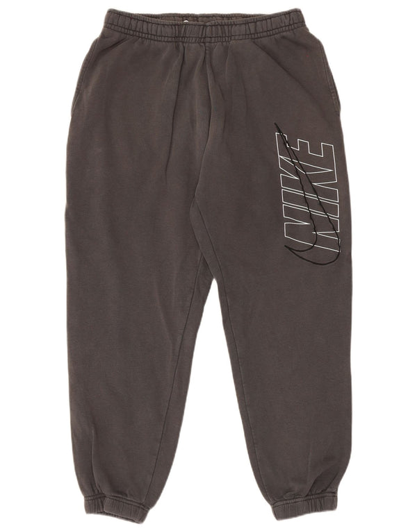 Pantaloni da tuta con grafica Nike da uomo, pantaloni da jogging, grandi, in cotone grigio