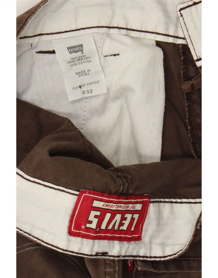 Pantaloncini cargo da uomo Levi's W32 in cotone marrone medio