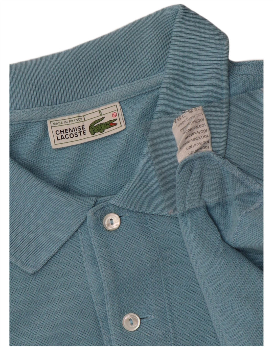 Polo da uomo LACOSTE taglia 6 XL in cotone blu
