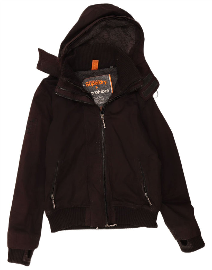 Giubbotto bomber con cappuccio da uomo The Windbomber Superdry UK 40 grande marrone