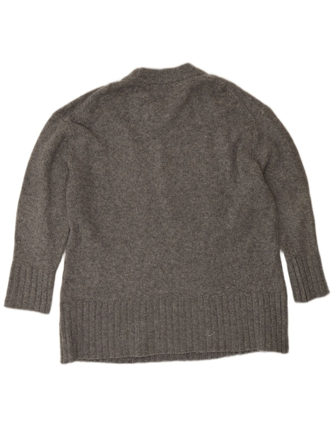 Maglione girocollo oversize da donna Zara UK 14 Acrilico grigio medio