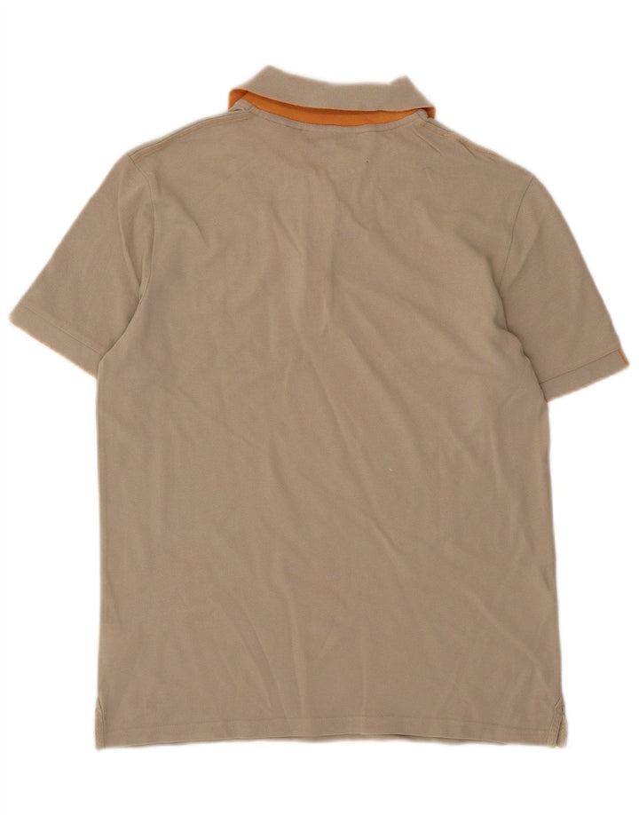TRUSSARDI Mens Polo Shirt Medium Beige Cotton