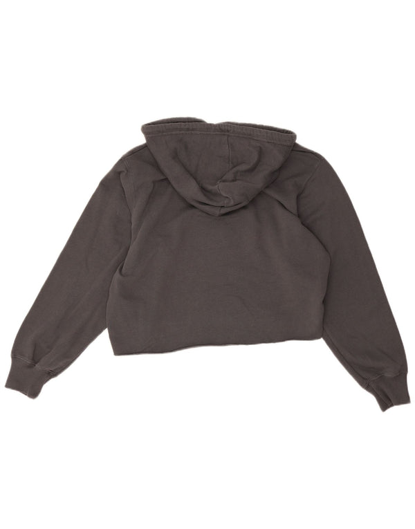 Maglione con cappuccio grafico oversize Hollister da donna UK 10 piccolo grigio