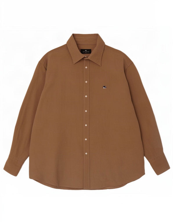 Camicia Etro Uomo Taglia 43 XL Cotone Beige