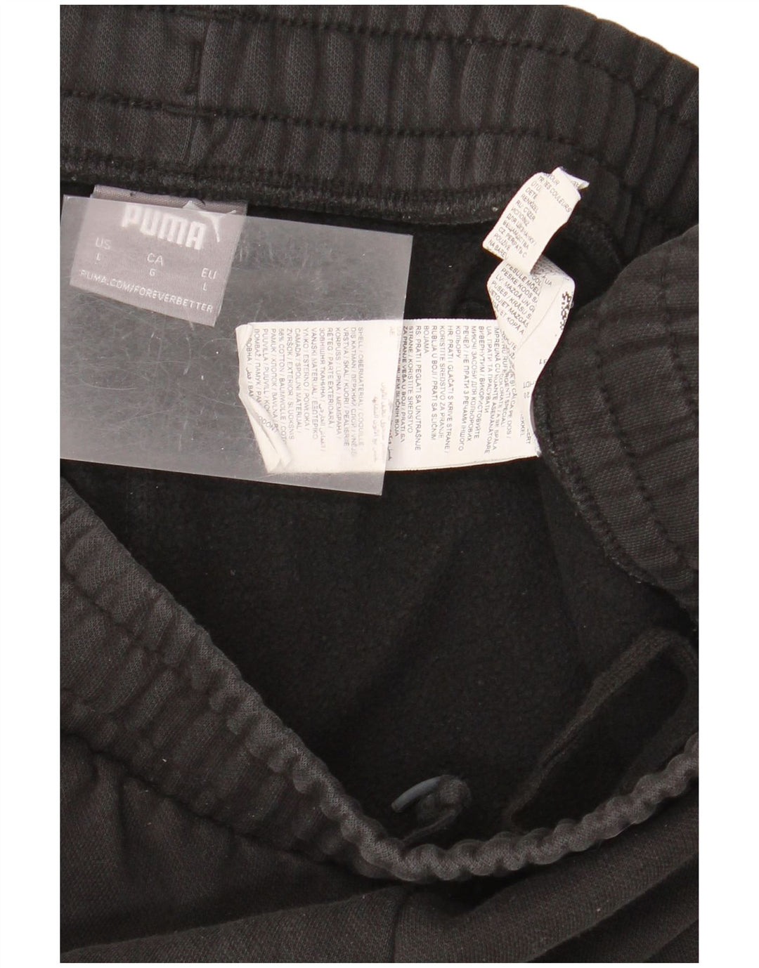 Pantaloncini sportivi da uomo Puma grandi in cotone nero