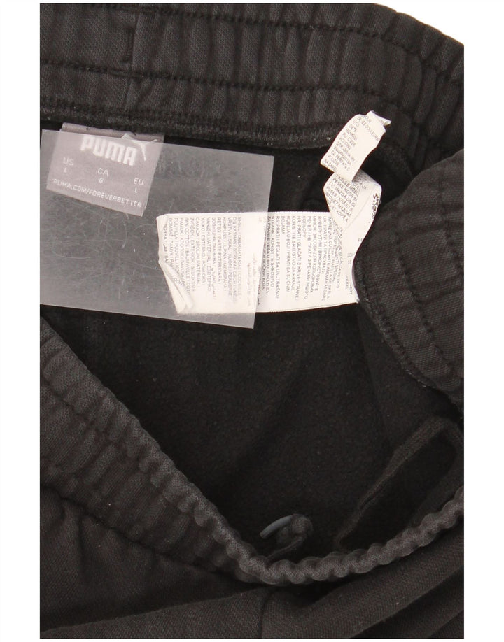 Pantaloncini sportivi da uomo Puma grandi in cotone nero