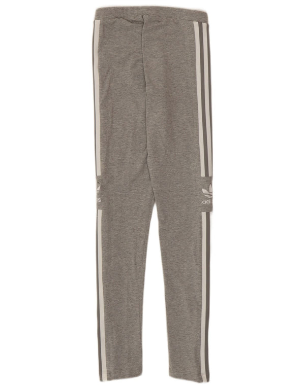 Leggings grafici da donna Adidas UK 4 XS cotone grigio