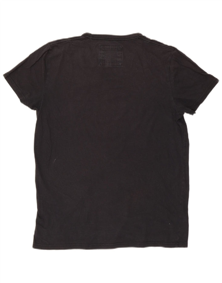 T-shirt grafica da uomo Hollister Top in cotone blu navy medio