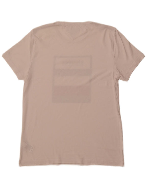 TOMMY HILFIGER T-shirt grafica da uomo Top grande in cotone bianco