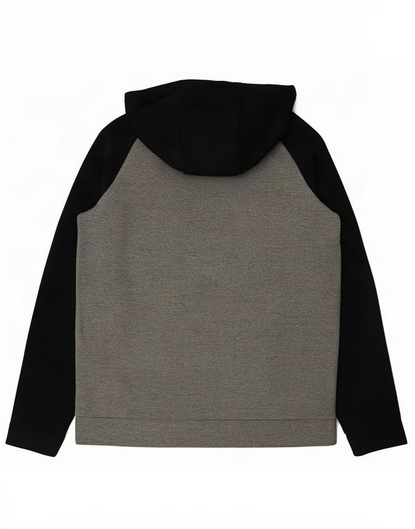 Felpa con cappuccio grafica Nike Dri Fit da uomo, piccola, in poliestere color block grigio