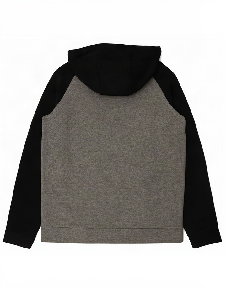 Felpa con cappuccio grafica Nike Dri Fit da uomo, piccola, in poliestere color block grigio