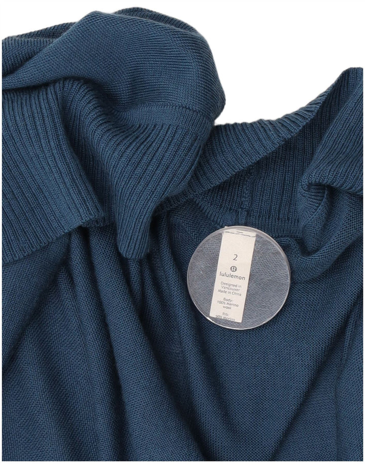 Lululemon Maglione cardigan aperto con linea lunga oversize da donna US 2 XS Blu