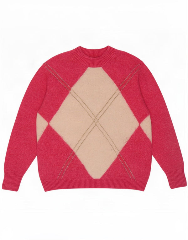 Maglione maglione a collo alto da donna Marks & Spencer UK 14 Rosa medio