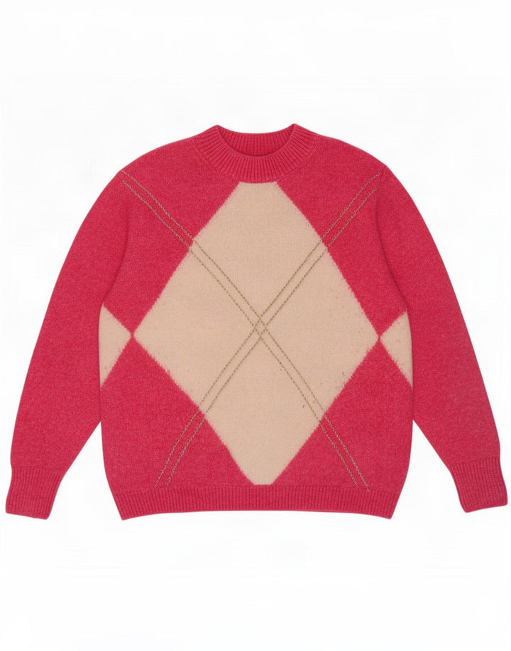 Maglione maglione a collo alto da donna Marks & Spencer UK 14 Rosa medio