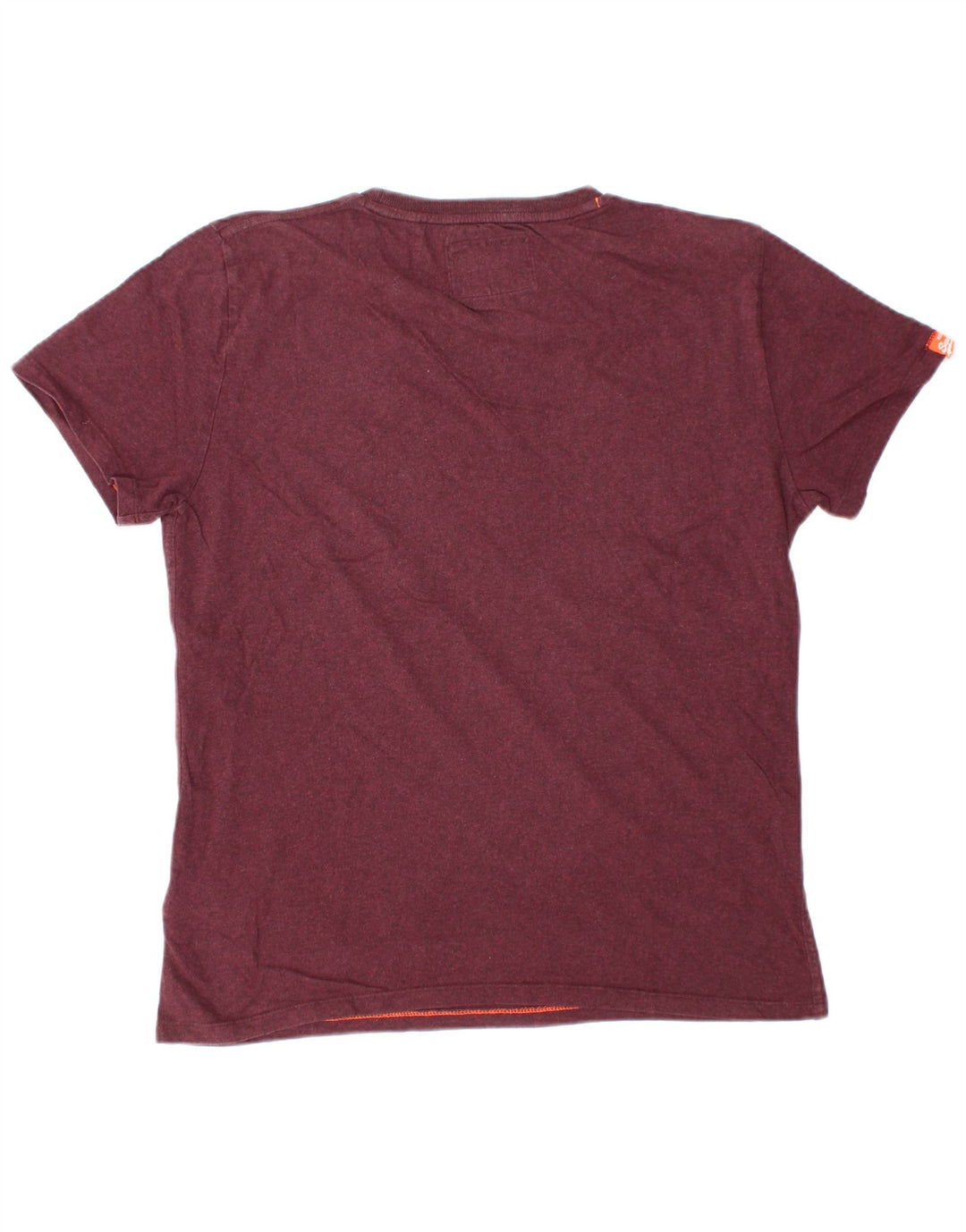T-shirt da uomo SUPERDRY Top grande in cotone bordeaux