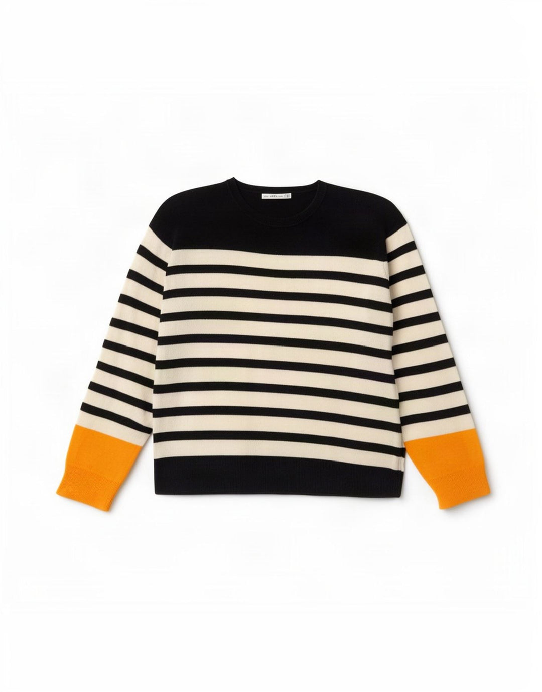 Maglione girocollo oversize da donna Zara UK 10 piccolo a righe nere