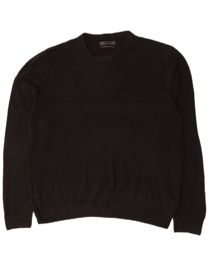 Maglione maglione girocollo da uomo Marks & Spencer XL acrilico nero