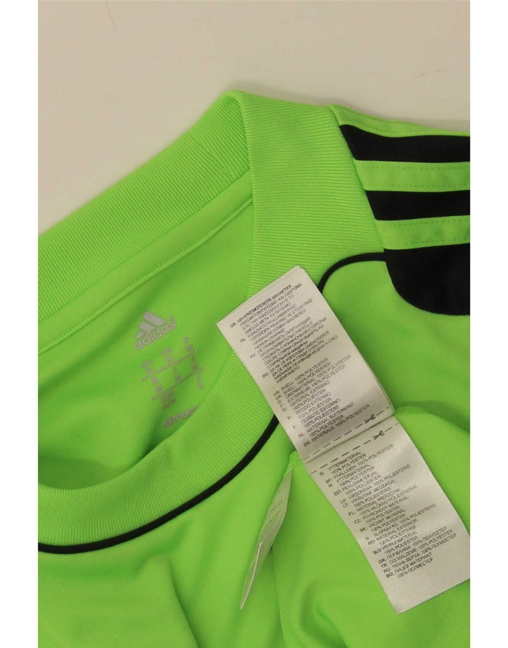 Adidas Uomo Climacool Top manica lunga poliestere color block verde medio