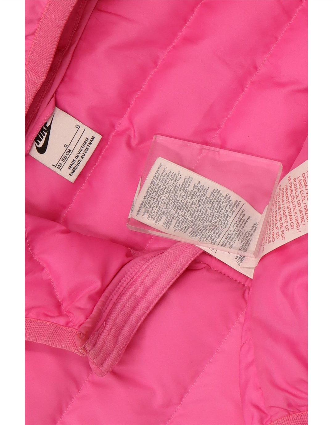 Giacca imbottita con cappuccio Nike da ragazzo 12-13 anni Large Rosa in poliestere