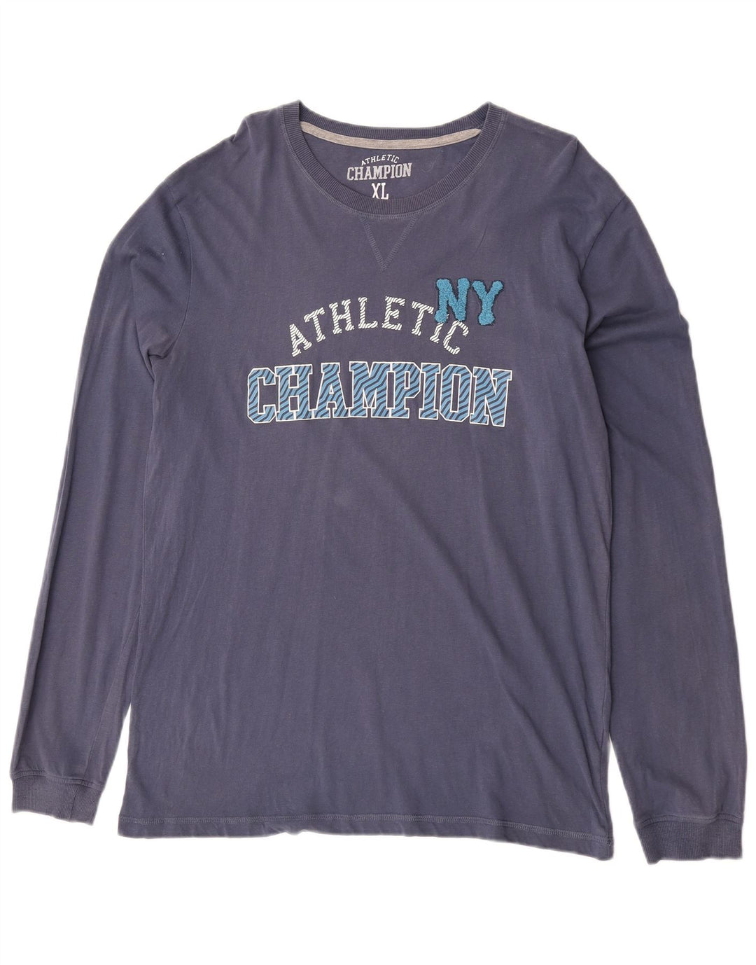 Top grafico da uomo Champion manica lunga XL blu