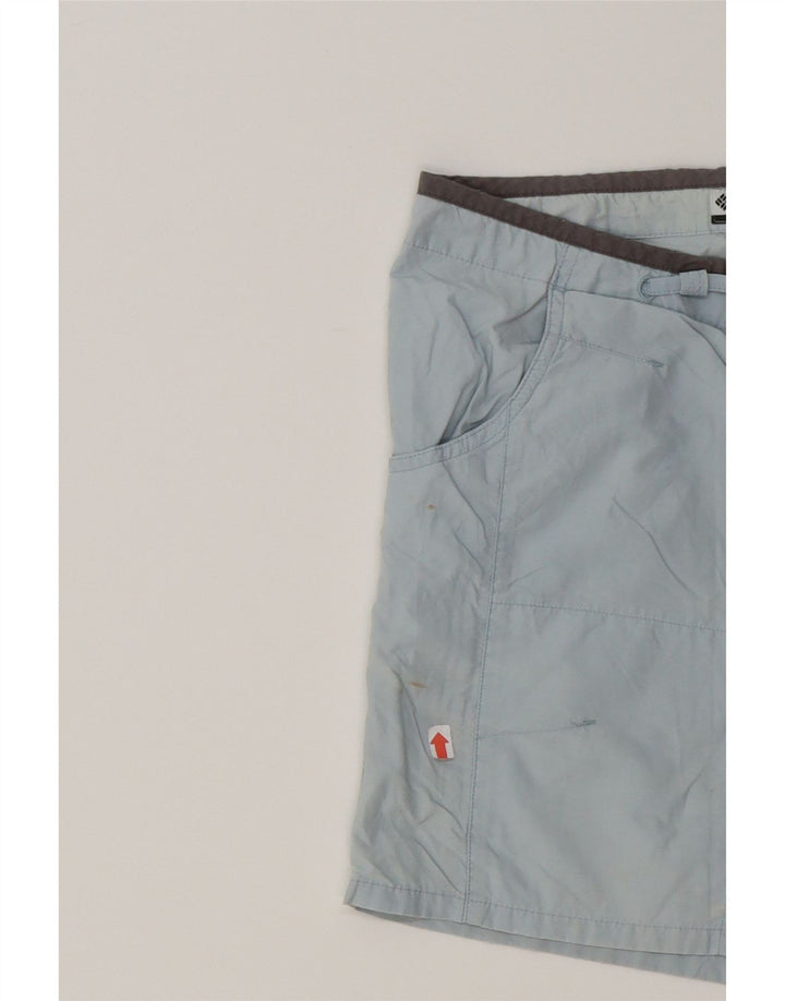 COLUMBIA Womens Casual Shorts Medium W30 Blue Nylon Vintage Columbia and Second-Hand Columbia from Messina Hembry 