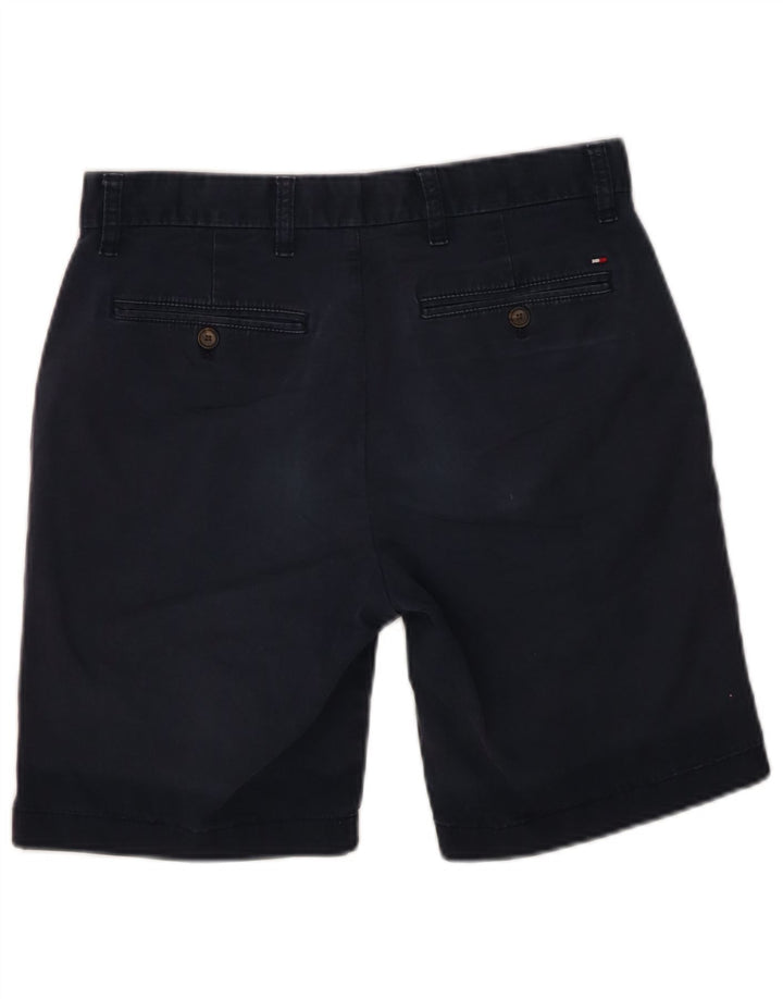 Pantaloncini chino da uomo Tommy Hilfiger W29 piccoli in cotone blu navy