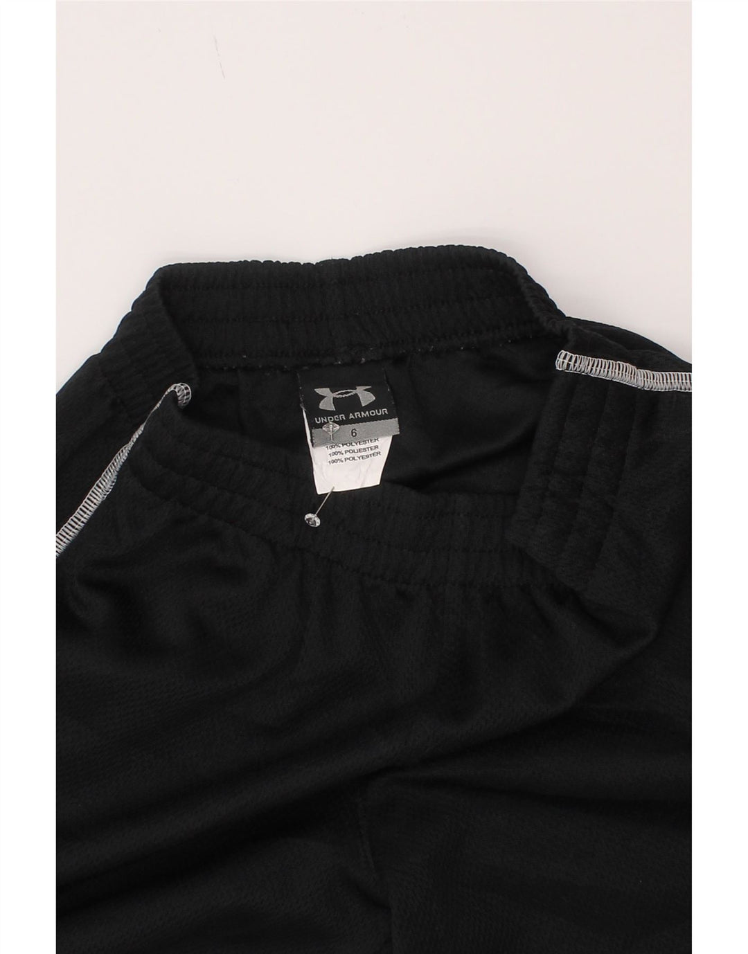 Pantaloni da tuta con grafica da ragazzo Under Armour 5-6 anni in poliestere nero