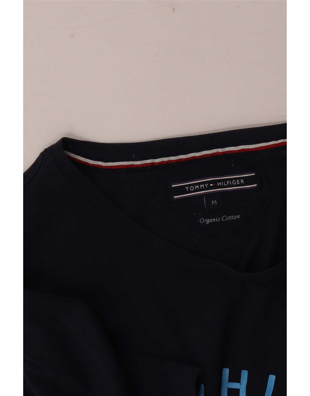 T-shirt grafica da uomo Tommy Hilfiger Top medio blu navy