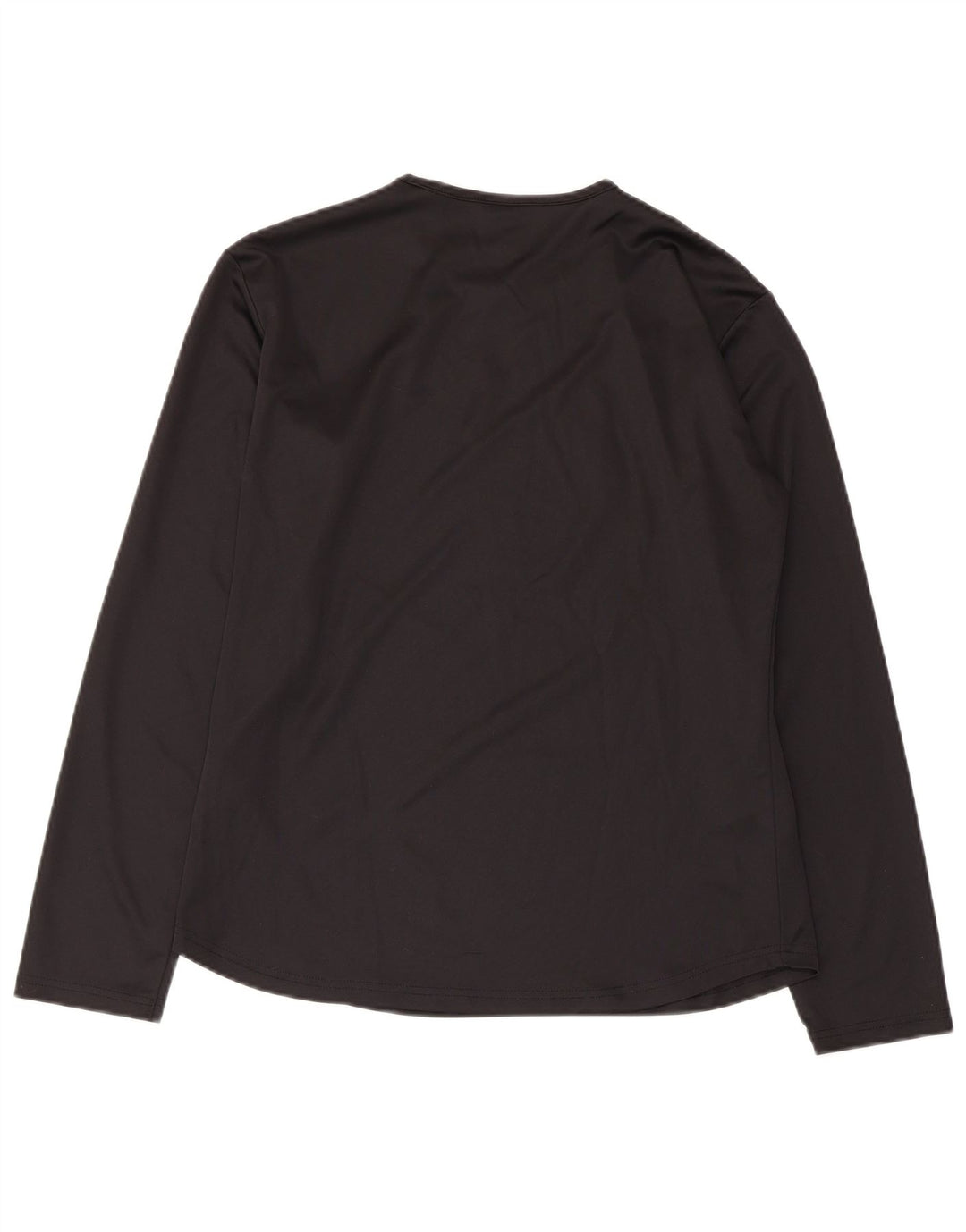 Top Nike Dri Fit da donna a manica lunga UK 14/16 Large Nero Poliestere